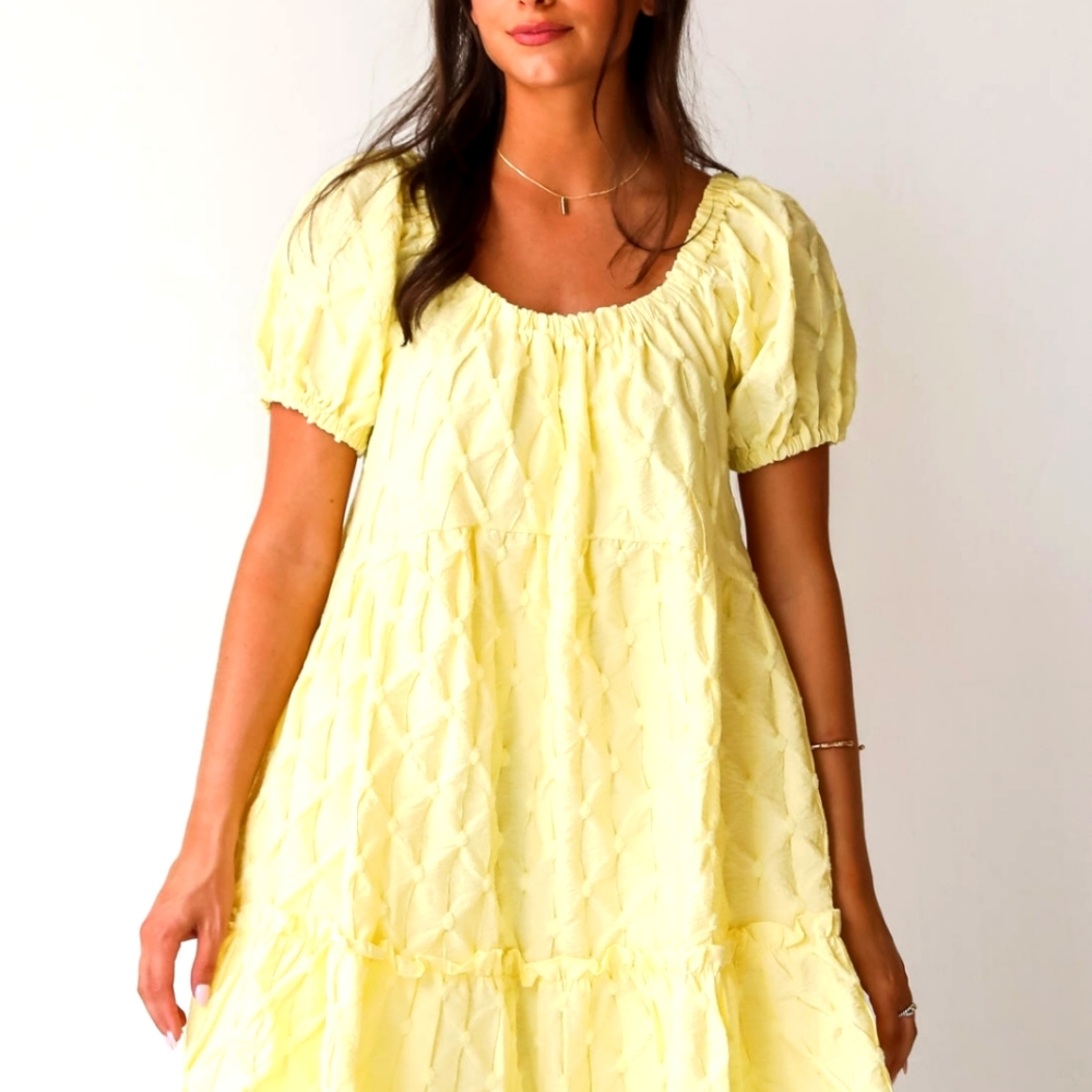 Yellow Baby Doll Dress - Picture 2 of 6